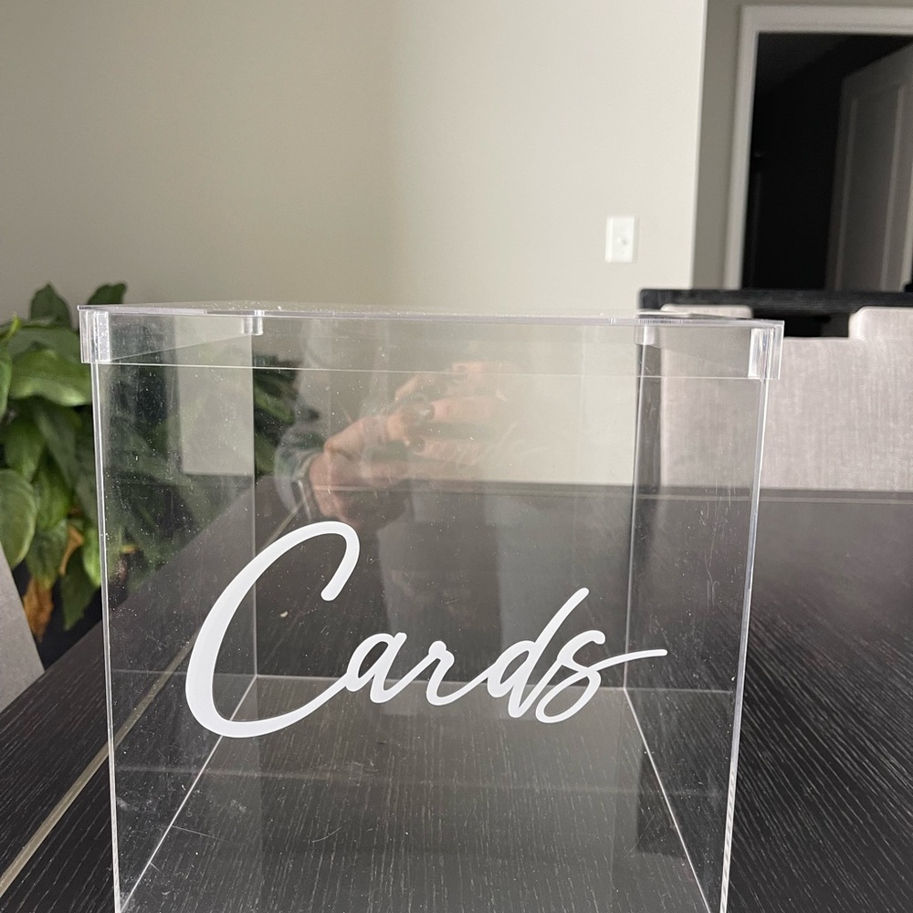 Clear Acrylic Card Box
